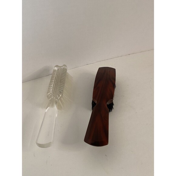 VTG Fuller Brush Clear Lucite Hair Brush USA Made & Brown Bakelite? Mens brush - Picture 1 of 5